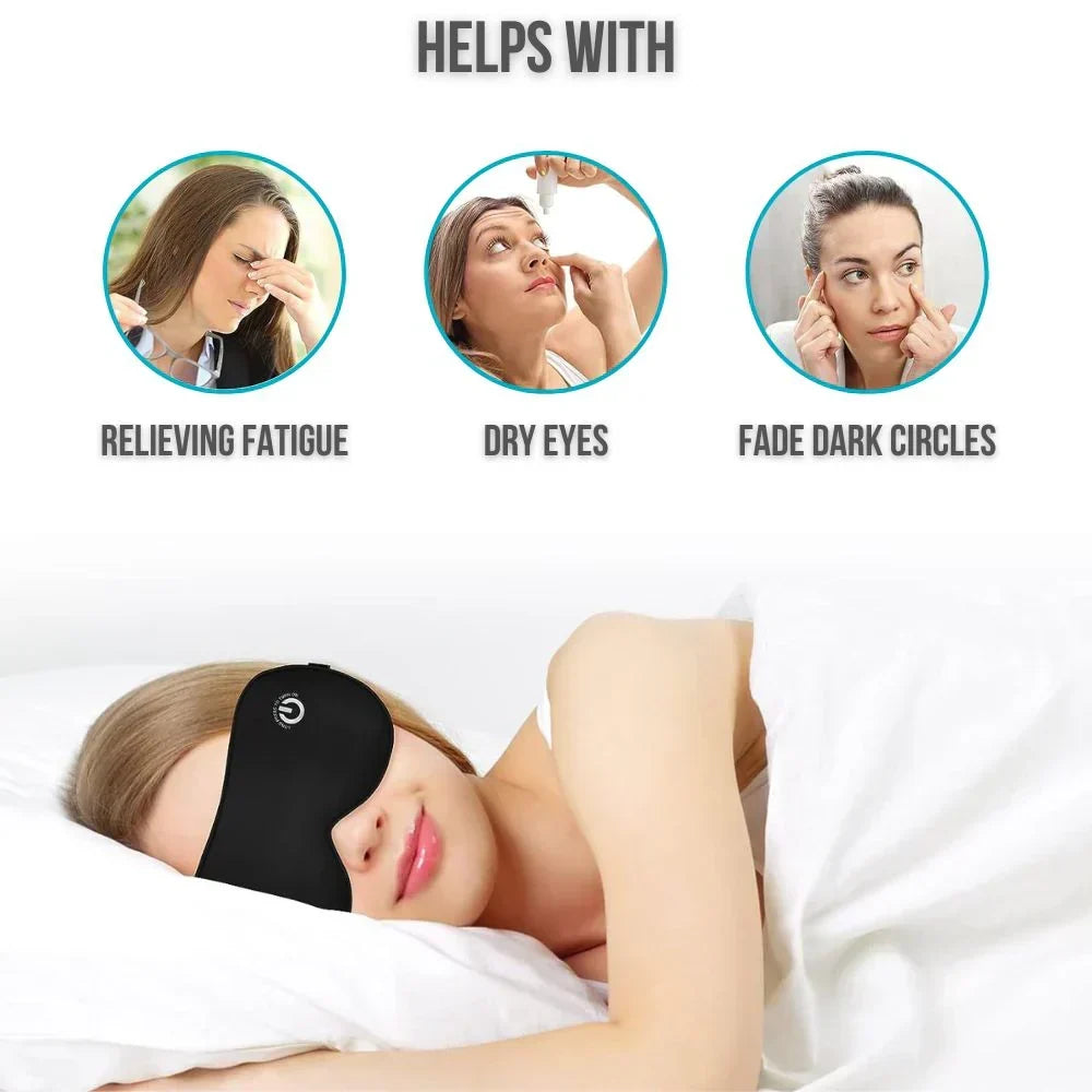 Cordless Heated Eye Mask with Three Heat Settings, USB