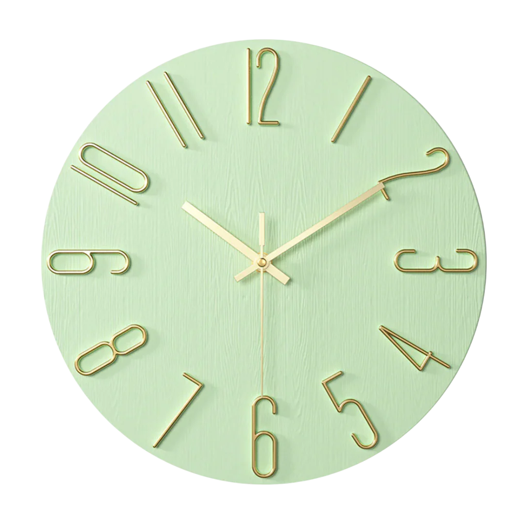 Silent Quartz Wall Clock 30cm, Minimal Design, 7 Colours