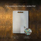 Titanium-Finish Chopping Board with Smooth Surface, 34 x 23cm