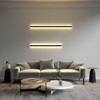 Linear LED Wall Light with Integrated Strip, Black or White
