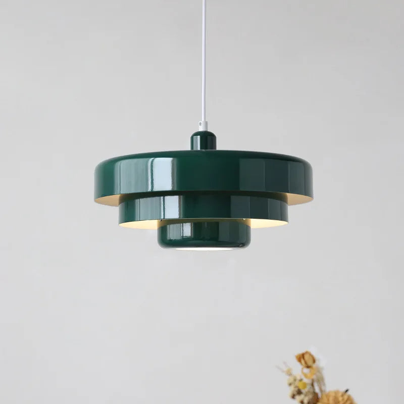 Layered Metal Pendant Light, Bauhaus Style, Five Colours