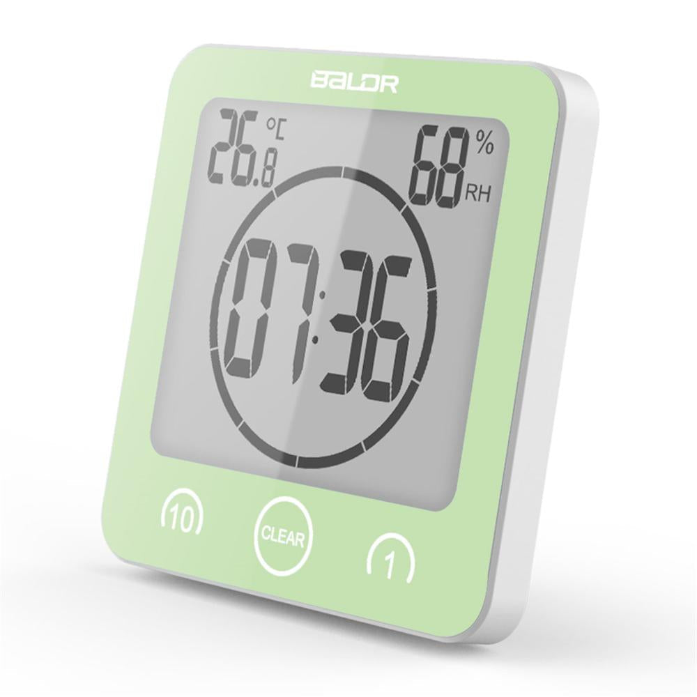 Water Resistant Bathroom Clock with Suction Cup, 10 cm