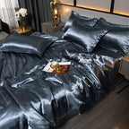 Satin Duvet Cover Set with 2 Pillowcases, 4 Sizes