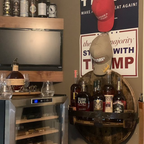 Wall-Mounted Bottle Rack, Wood-Effect Resin, Holds 7 Bottles