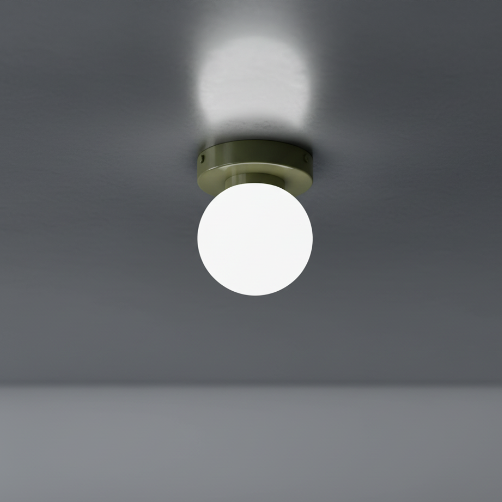 Frosted Glass Globe Wall or Ceiling Light, 12cm, G9 LED Included