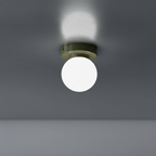Frosted Glass Globe Wall or Ceiling Light, 12cm, G9 LED Included