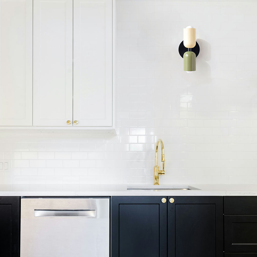 Two-Tone Vertical Wall Light, Up and Down Glow, Bulbs Included