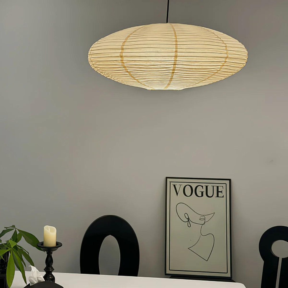 Mulberry Paper Japandi Ceiling Light, 50 or 60cm, LED