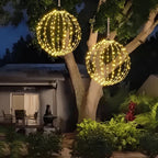 Foldable LED Metal Globe Light 30cm, Cordless, Two Modes