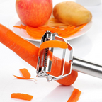 Double-Blade Vegetable Peeler with Julienne Cutter, Stainless Steel