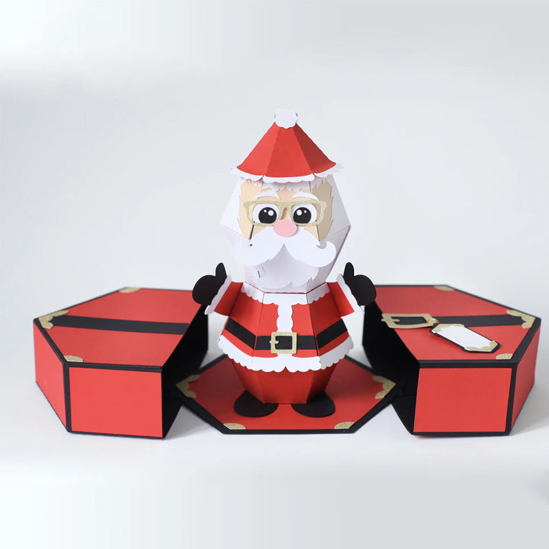 3D Pop-Up Santa Surprise Box, Novelty Christmas Card and Gift