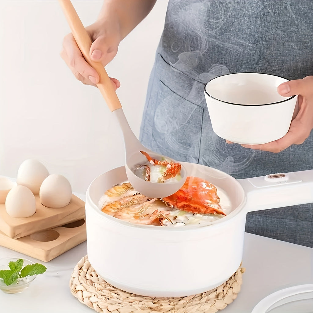 12-Piece Silicone Utensil Set with Wooden Handles, 9 Colours