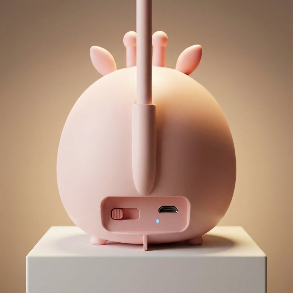 Rechargeable Kids LED Desk Lamp with Flexible Arm and Deer Motif