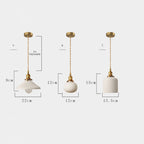 Retro Pendant Light with White Ceramic Shade, 4W LED