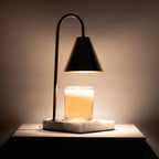 Marble-Effect Candle Warmer Lamp, Flameless Wax Melting