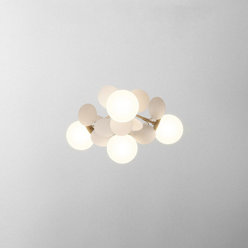 Glass Petal Flower Chandelier with Multiple Lights, G9 LED