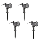 Solar Garden Spotlight with 9 LEDs, IP65, Adjustable Brightness