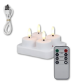 Rechargeable LED Candles with Remote and Timer, Flickering