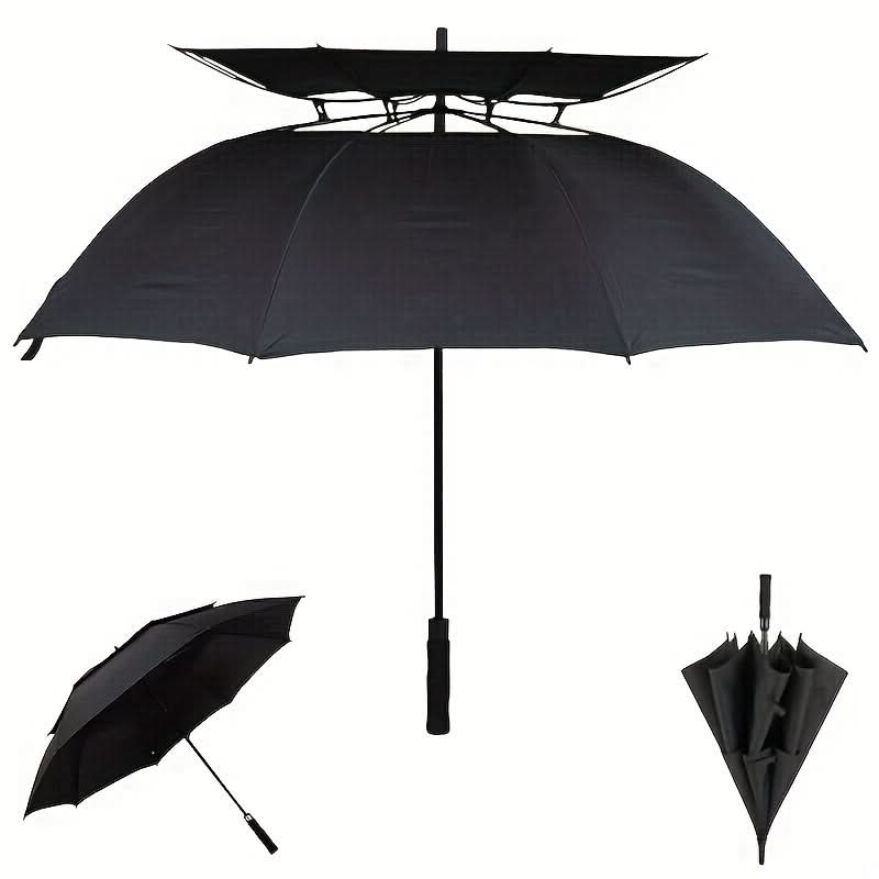 Extra-Large Automatic Vented Umbrella, Double Canopy