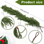 Artificial Pine Christmas Garland, 120 to 270cm, Bendable