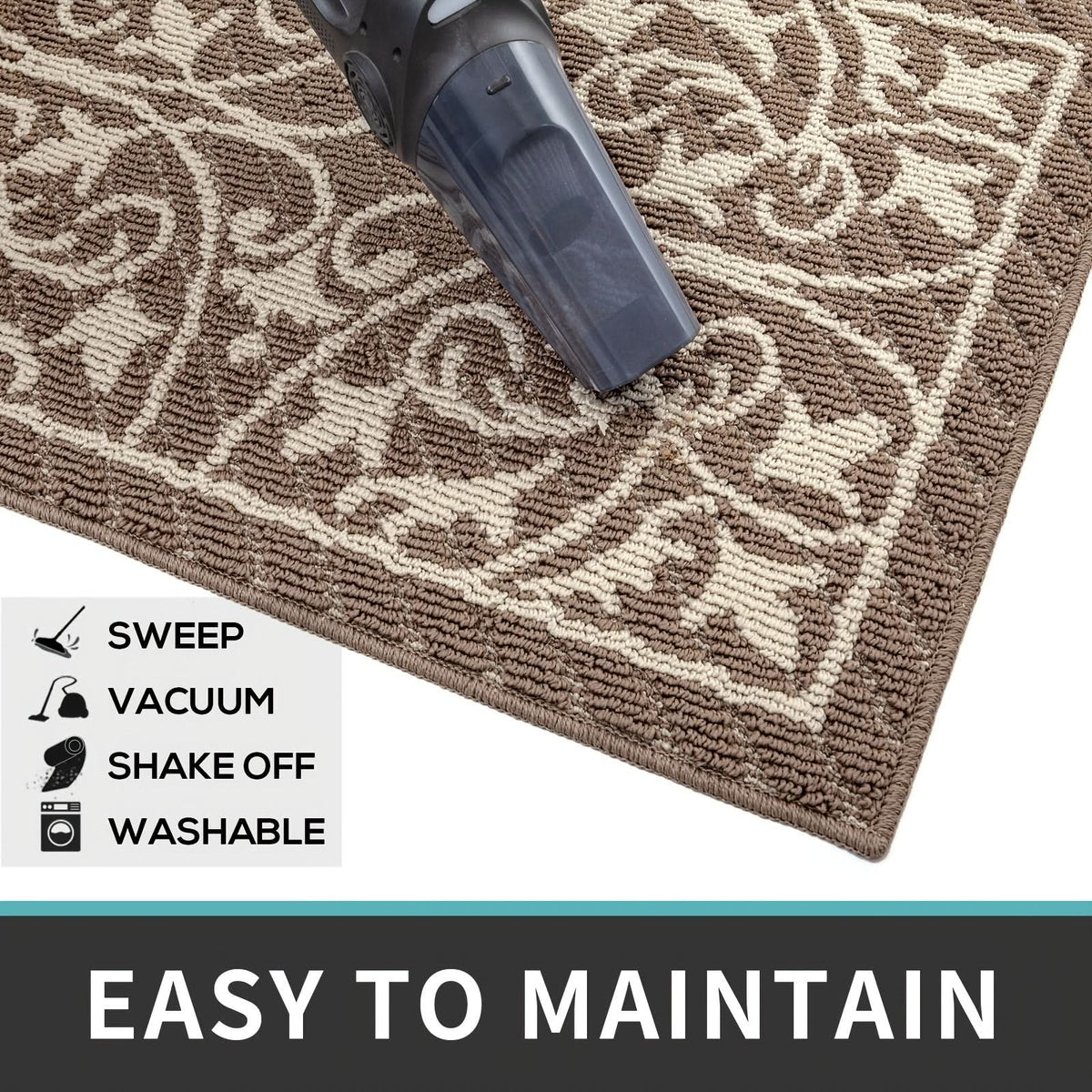 Low-Profile Non-Slip Indoor Doormat, 60 x 90 cm