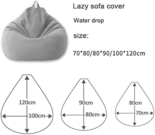 Ergonomic Bean Bag Cover, Unfilled, Washable Polyester