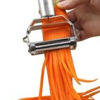 Double-Blade Vegetable Peeler with Julienne Cutter, Stainless Steel