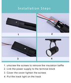 Adjustable Ceiling Track Light with 3, 4 or 5 Spots