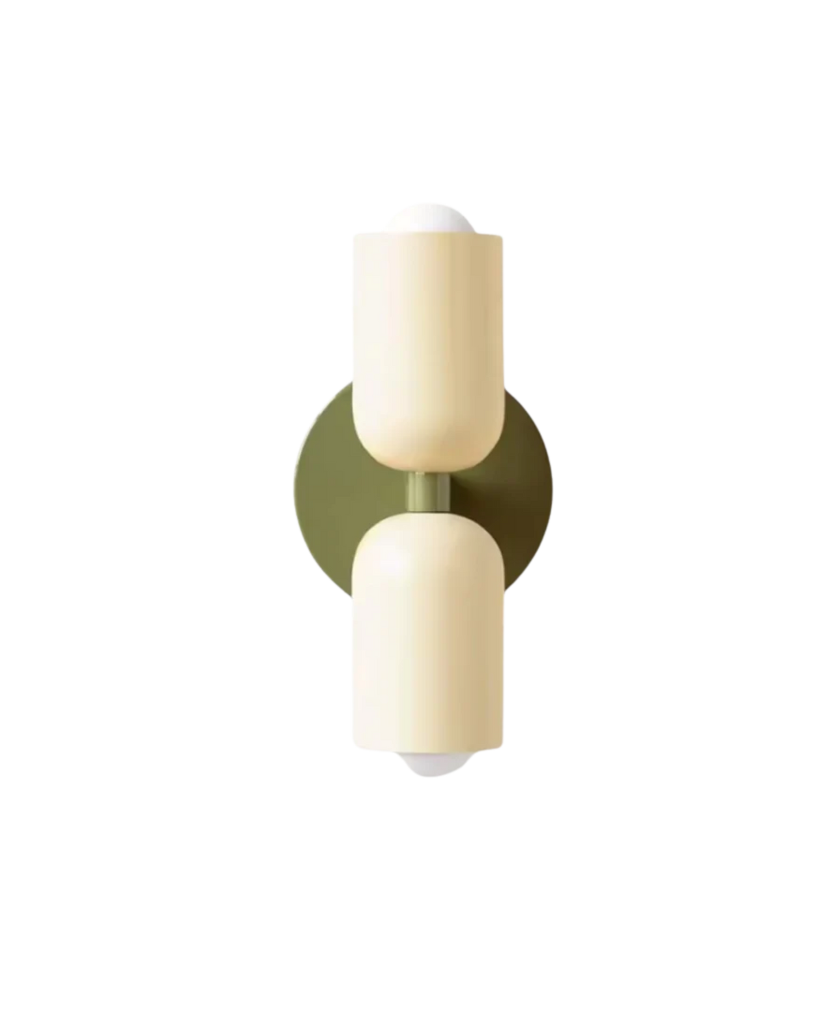 Twin Glass Shade Wall Light, E27, Six Colours, Plug-In or Wired