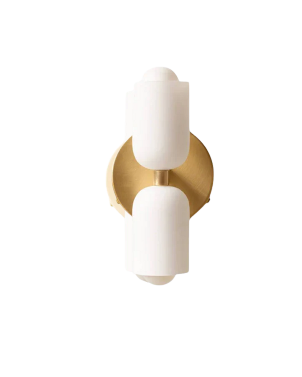 Twin Glass Shade Wall Light, E27, Six Colours, Plug-In or Wired