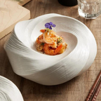 Ceramic Swirl Pattern Serving Bowl, Dishwasher Safe
