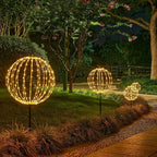Foldable LED Metal Globe Light 30cm, Cordless, Two Modes
