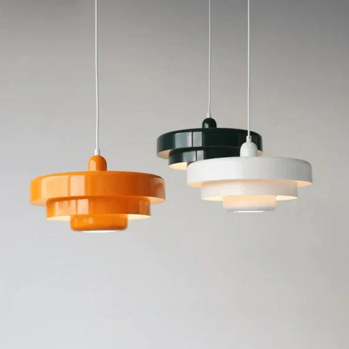 Retro Metal Pendant Light with Integrated LED, Warm White 3000K
