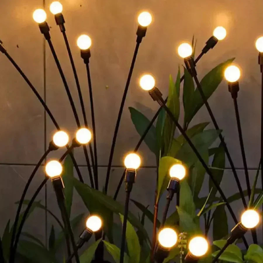 Solar Firefly Garden Light with Warm White LEDs, 33cm
