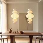 Layered Rice Paper Pendant Light, 45 cm, Japandi Style