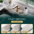 Diatomite Draining Mat for Taps and Sinks, Fast-Drying