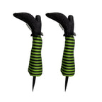 Halloween Witch Legs Garden Decoration with Striped Socks