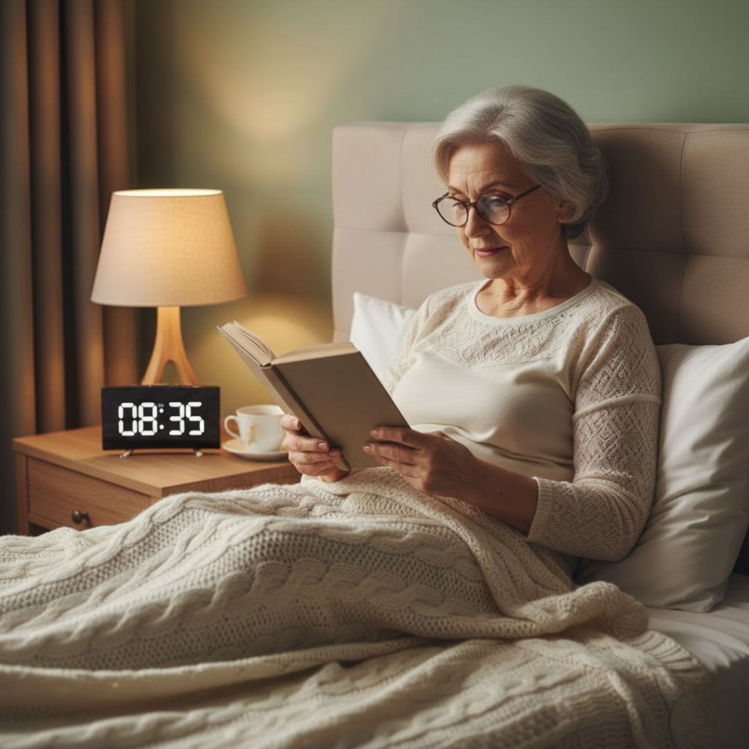 Digital LED Alarm Clock with Curved Display and Night Mode