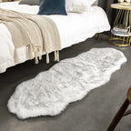 Long Pile Faux Fur Rug with Non-Slip Backing, Five Sizes