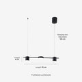 Linear LED Pendant Light with Acrylic Diffuser, Dimmable
