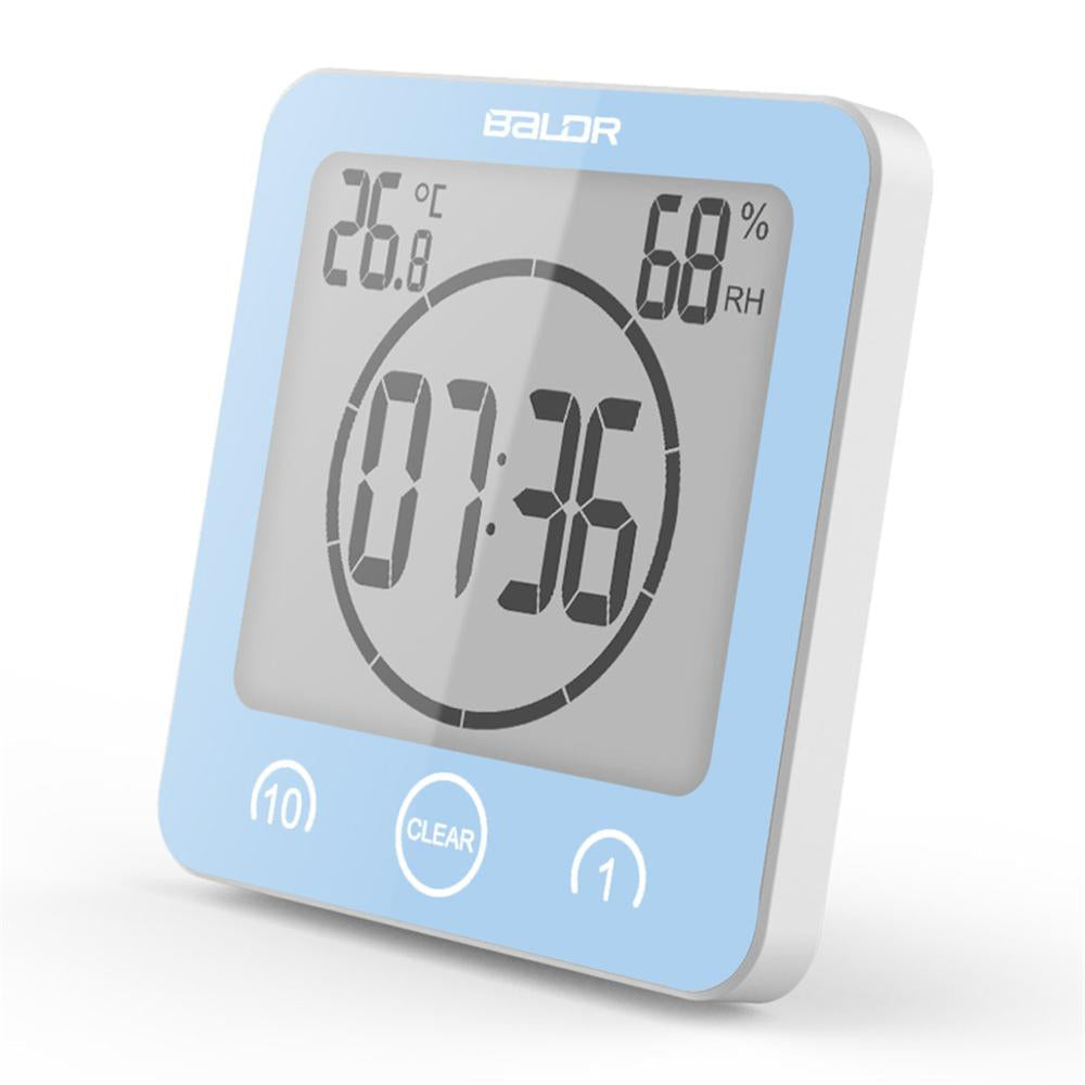 Water Resistant Bathroom Clock with Suction Cup, 10 cm