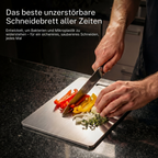 Titanium-Finish Chopping Board with Smooth Surface, 34 x 23cm