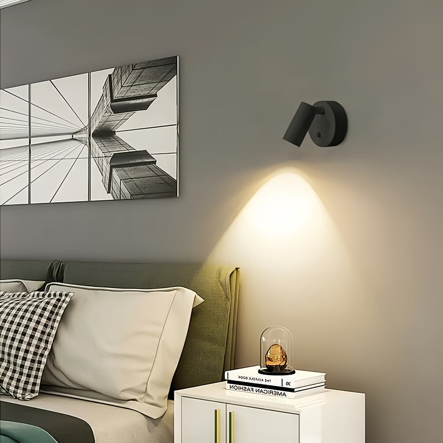Cordless LED Accent Light, Dimmable with Touch Control, Black
