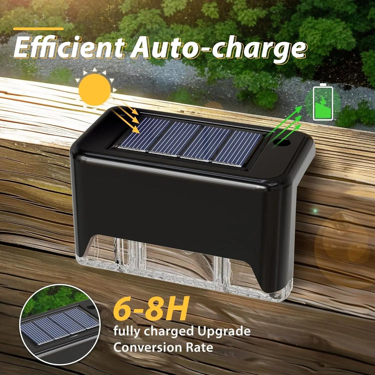 Solar Outdoor Wall Lights with Motion Sensor, IP65, Set of 4