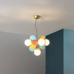 Glass and Acrylic Chandelier with G9 LEDs, 3 Colour Settings