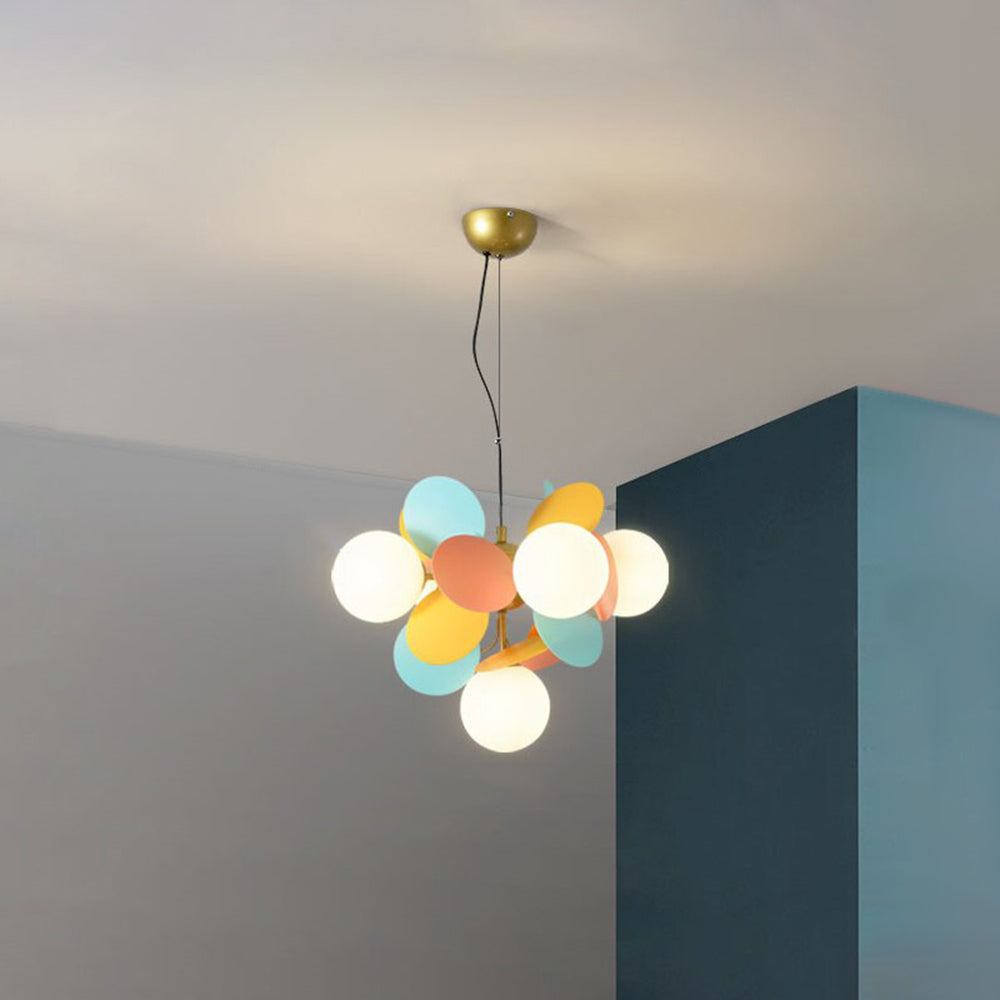 Glass and Acrylic Chandelier with G9 LEDs, 3 Colour Settings