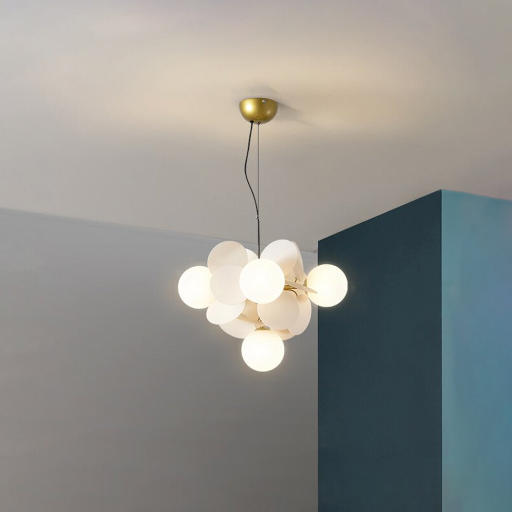 Glass and Acrylic Chandelier with G9 LEDs, 3 Colour Settings