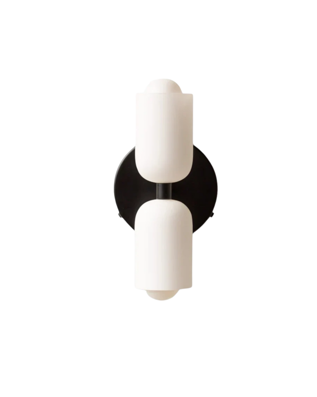 Twin Glass Shade Wall Light, E27, Six Colours, Plug-In or Wired