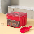 Double Layer Ice Cube Tray for 50 Cubes with Lid and Handle