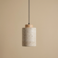Modern Natural Stone Pendant Light with Textured Shade